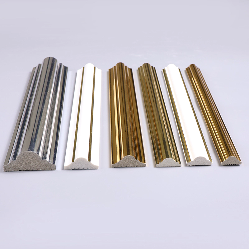 Decorative PS Skirting Board – Gold & Silver Polystyrene Moulding